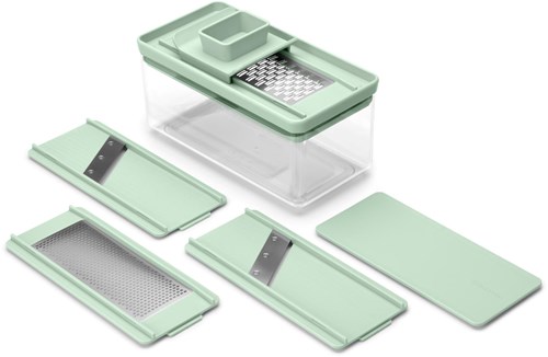 Brabantia mandoline set keukenhulp jade green - veelzijdig snijden