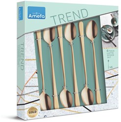 Amefa latte lepels goud Austin set van 6 stuks - mat goud bestek