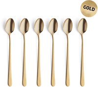 Amefa cuillères à latte or Austin lot de 6 - couverts or mat-2