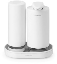 Brabantia ensemble distributeur de savon accessoire cuisine - Mineral Fresh White