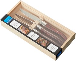 Amefa couteaux à steak Royal Steak 4 pièces Pakka Wood inox