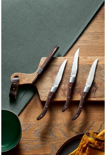 Amefa steakmessen Royal Steak 4-delig Pakka Wood roestvrijstaal-3