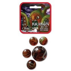 Don Juan knikkers Kraken set 20plus1 glazen speelknikkers
