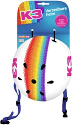 Studio 100 casque de skate pour enfants - casque arc-en-ciel réglable 48-56 cm