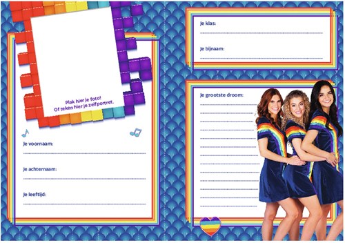 Studio 100 vriendenboek K3 BFF invulboek met stickers voor kinderen-3