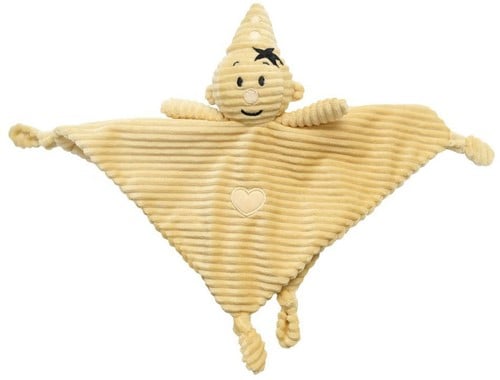 Studio 100 Bumba knuffeldoekje corduroy geel baby speelgoed-2