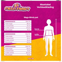 Studio 100 Déguisement Mega Mindy - costume de super-héros avec cape 6-8 ans