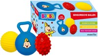 Bumba ensemble de balles sensorielles jouet pour bébés et tout-petits rouge-3