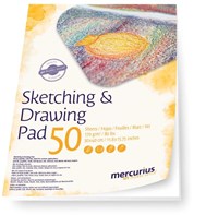 Mercurius bloc de croquis papier à dessin 170g/m² 30x40cm sans acide 50 feuilles