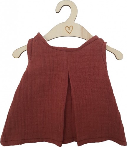 Hollie poppenjurk blush - poppenkleding katoen 34 cm