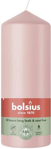 Bougie pilier Bolsius décoration rose - bougie d'ambiance 150x58mm