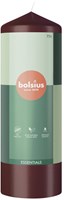 Bolsius bougie pilier rouge bordeaux 20cm cire vegan 75h de combustion