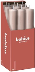Bolsius dinerkaarsen XL rustiek roze 23 cm 9 stuks vegan wax