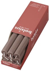 Bolsius rustieke dinerkaars taupe 27cm - duurzame kaarsen set