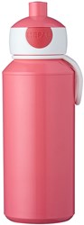 Mepal drinkfles pop-up Campus 400 ml - roze - lekvrij en kindvriendelijk