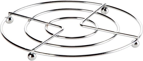 Sous-plat en acier inoxydable rond 17 cm chromé protège-table-2