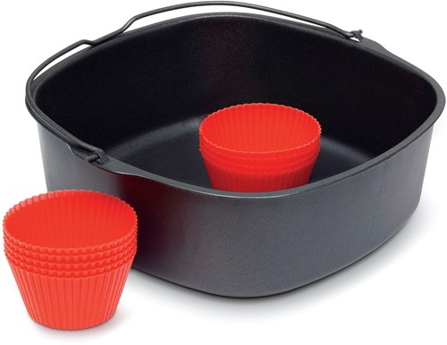 Philips Airfryer set d’accessoires de cuisson L avec moules à muffins et livret de recettes-2