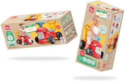 Looptractor met trailer rood - speelgoed tractor voor peuters