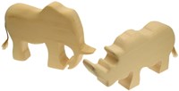 Kids at Work houtsnijset wild dieren 10x15x2 cm klein creatief speelgoed