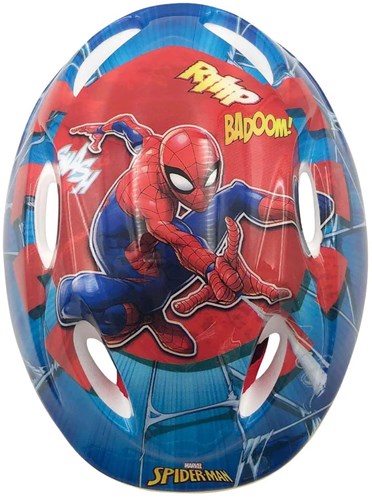Volare casque vélo Spiderman 51-55cm - Casque enfant Marvel bleu rouge-3
