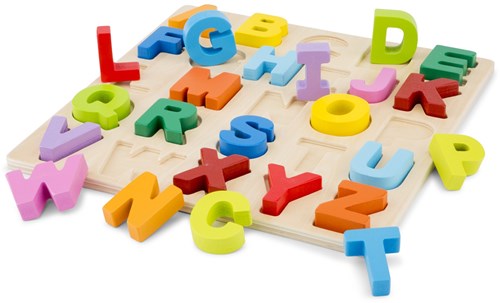 New Classic Toys houten alfabet puzzel hoofdletters - educatief speelgoed