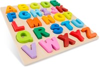 New Classic Toys houten alfabet puzzel hoofdletters - educatief speelgoed-3