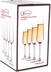 Daily Home champagne glazen set - 4 stuks luxe glaswerk