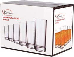 Daily Home lot de 6 verres long drink - verres pour un usage quotidien