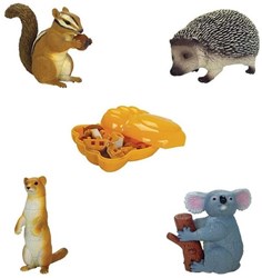 Keycraft Animaux de la Forêt Kit de Construction 3D Écureuil et Hérisson - Jouet Créatif