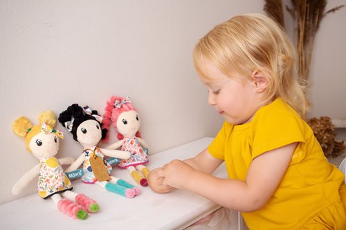 Mom's Care zachte pop Laura knuffelpop voor baby's en peuters-2