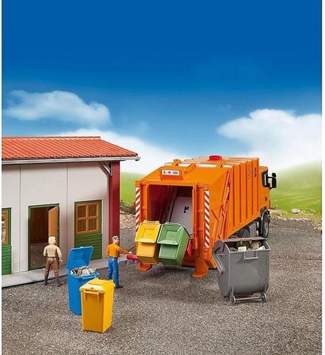 Bruder poubelles set bac à ordures jouet plastique 02607-2