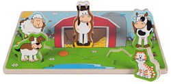 Beleduc puzzle de formes Funny Friends Farm jouet ferme en carton