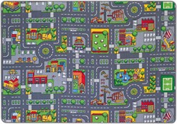Eduplay tapis de jeu circuit routier 140 x 200 cm - tapis pour voitures