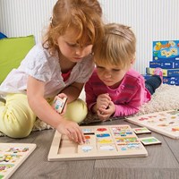Beleduc puzzle en bois saisons jouet éducatif 12 pièces