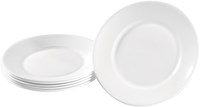 Eduplay ontbijtbord glas wit set van 6 stuks - kindvriendelijk servies