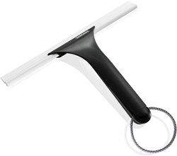 Douchecabine trekker zwart 24 cm - badkamer accessoire