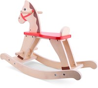 New Classic Toys hobbelpaard hout - naturel - schommelpaard speelgoed-3