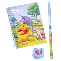 Disney set de bloc-notes Winnie l'Ourson pour enfants - kit d'écriture
