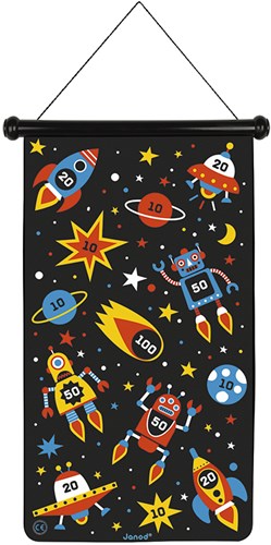 Janod Magnetisch Dartspel - Robots - Dubbelzijdig dartbord voor kinderen-3