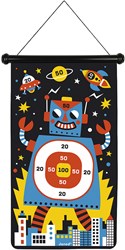 Janod Magnetisch Dartspel - Robots - Dubbelzijdig dartbord voor kinderen