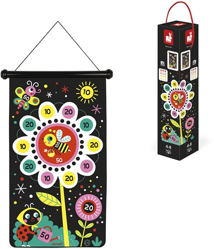 Janod Magnetisch Dartspel Tuin - Dubbelzijdig dartbord voor kinderen-2