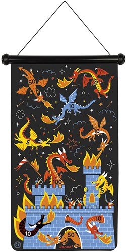 Janod jeu de fléchettes - Cible magnétique dragon pour enfants-3
