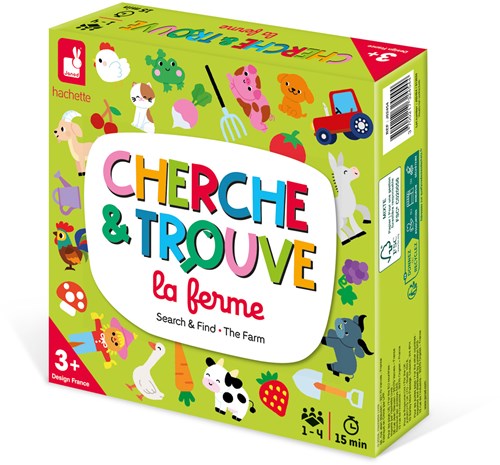 Janod spel - Zoek en vind spel boerderij - educatief speelgoed