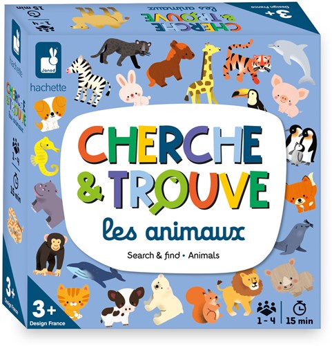 Janod Jeu de Cherche et Trouve - Animaux - Jeu éducatif pour enfants