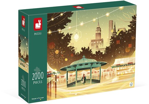 Janod puzzel - New York nacht - 2000 stukjes FSC karton-3