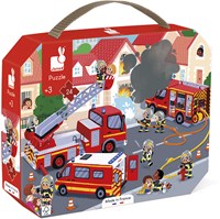 Janod puzzel brandweer - kartonnen legpuzzel 24 stukjes kind-3