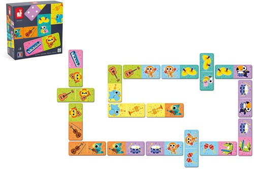 Janod spel - Domino muziekinstrumenten educatief kinderspel karton-2