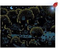 Janod Magische Puzzel - Bos dieren - Glow in the dark puzzel 24 stukjes-3