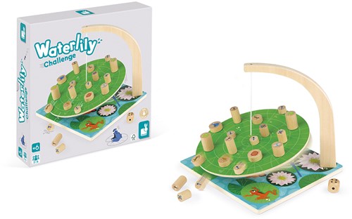 Janod spel - Behendigheidsspel Waterlelie challenge houten speelgoed-2