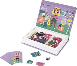 Janod magneetboek verkleedfeest meisjes - educatief speelgoed magneetset